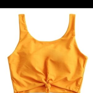 Vintage Women's ZAFUL Orange/yellow Bikini Top Size 8/L